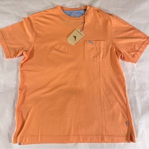 Tommy Bahama Crewneck Short Sleeve T-Shirt Size Small Fresh Start Orange